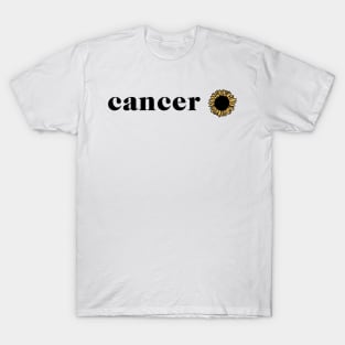 Cancer Retro Sunflower Zodiac T-Shirt